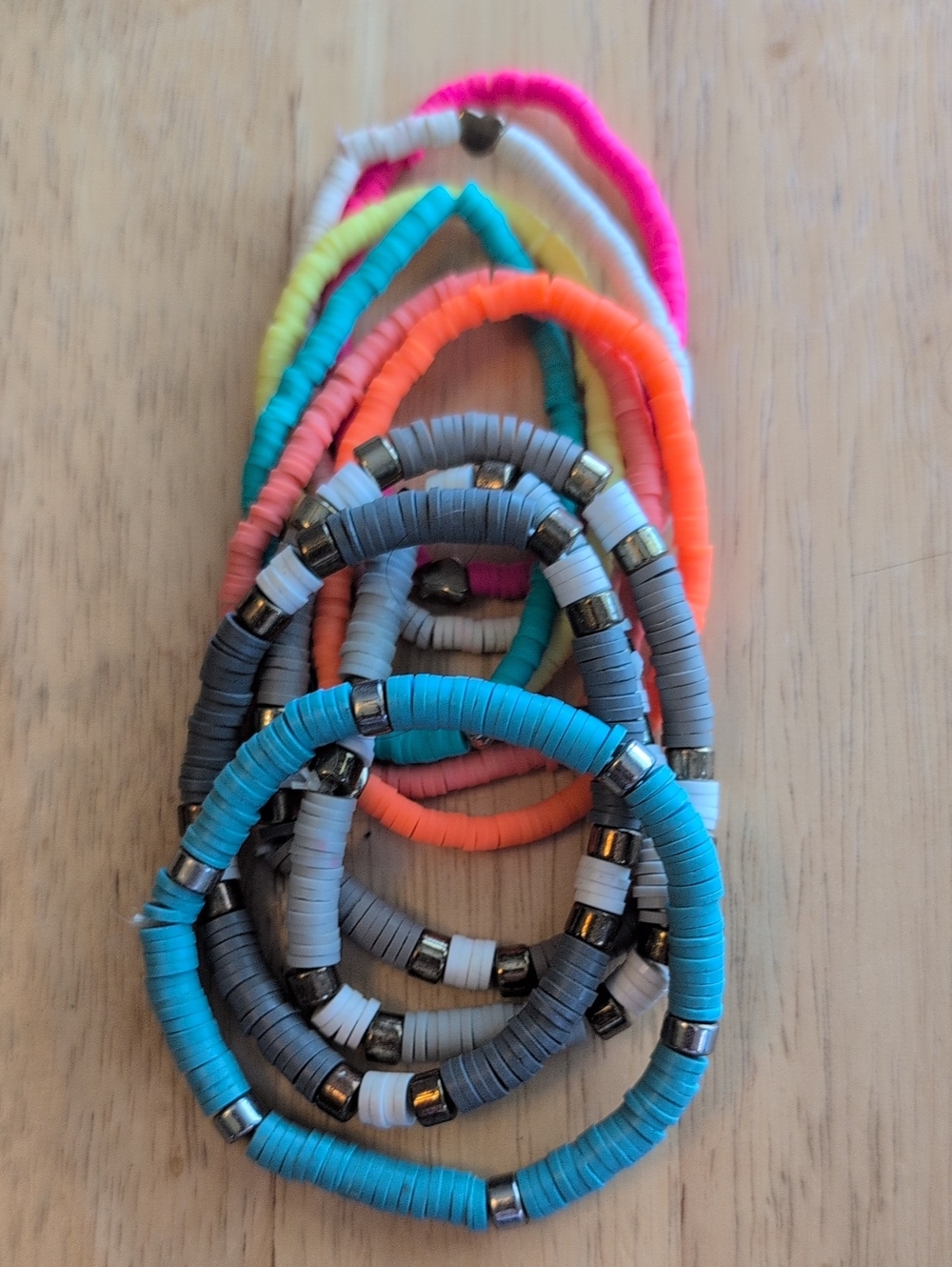 Multi-Color Stretch Bracelet 2 Set - Picture 1 of 5